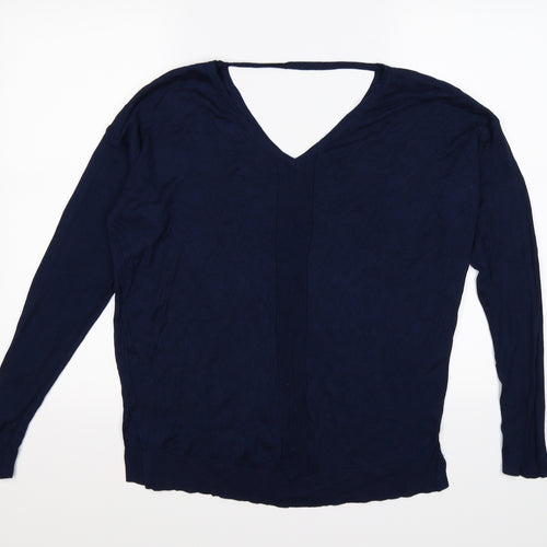 FGEORGE Womens Blue  Knit Pullover Jumper Size 14