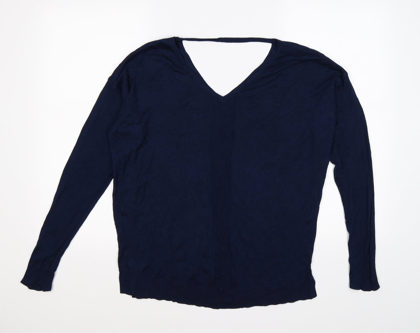 FGEORGE Womens Blue  Knit Pullover Jumper Size 14