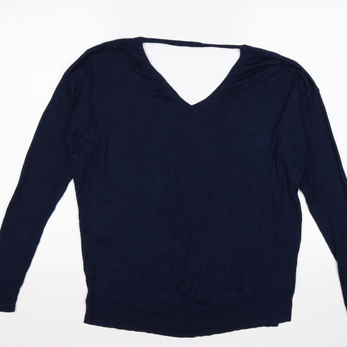 FGEORGE Womens Blue  Knit Pullover Jumper Size 14