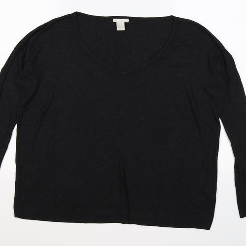 H&M Womens Grey  Knit Pullover Jumper Size M