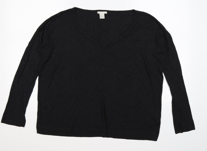H&M Womens Grey Knit Pullover Jumper Size M