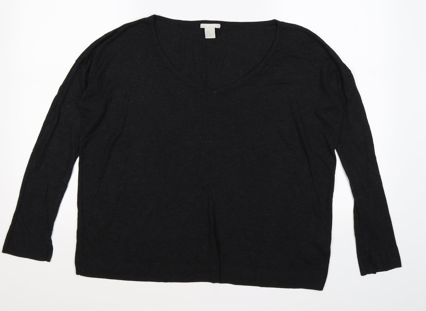 H&M Womens Grey  Knit Pullover Jumper Size M