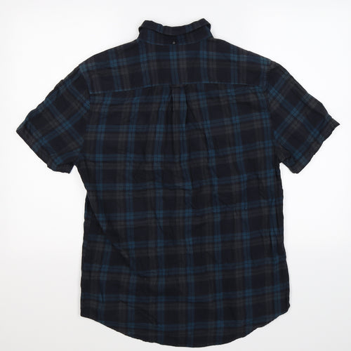 NEXT Mens Blue Check   Button-Up Size M  - LAUNDERED SHIRT
