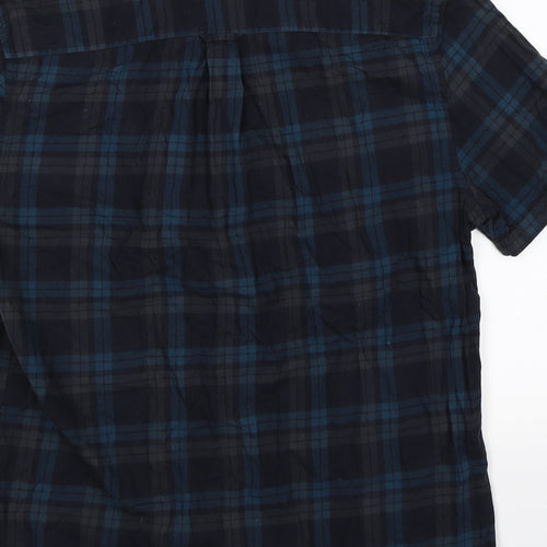 NEXT Mens Blue Check   Button-Up Size M  - LAUNDERED SHIRT