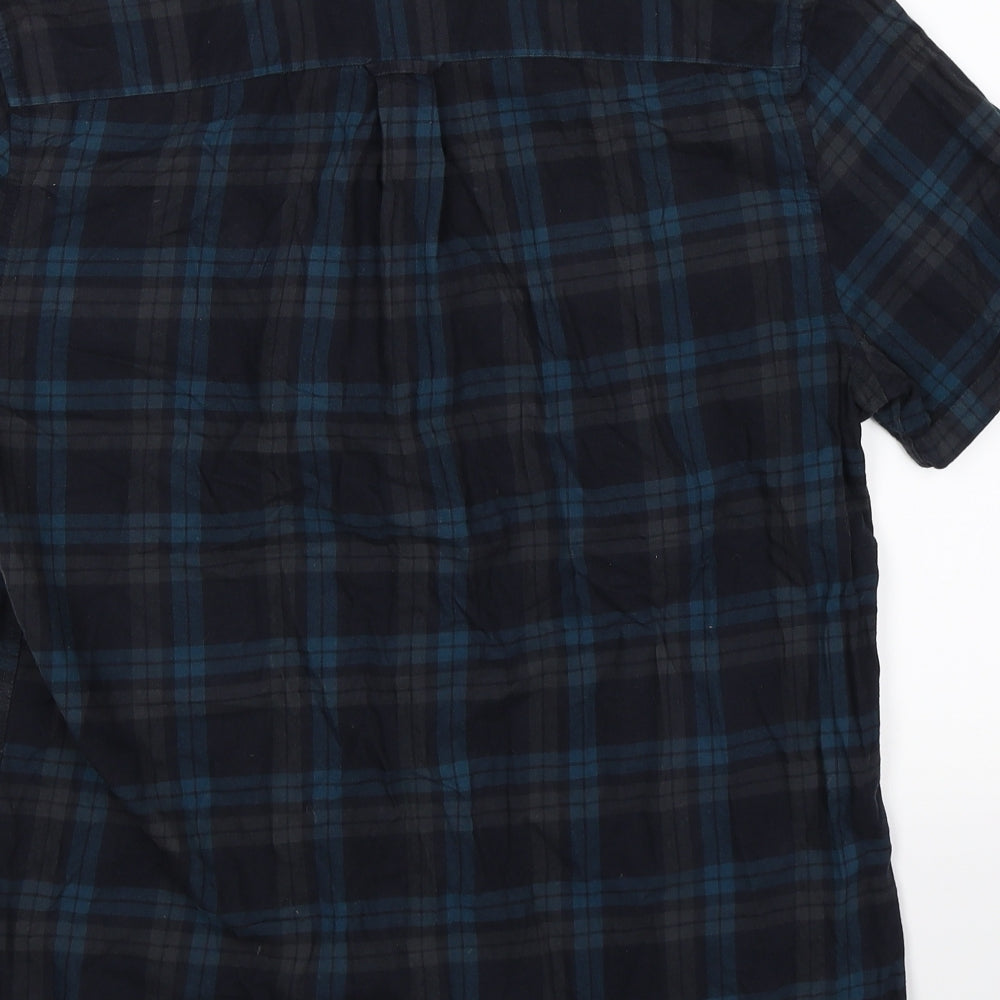 NEXT Mens Blue Check   Button-Up Size M  - LAUNDERED SHIRT