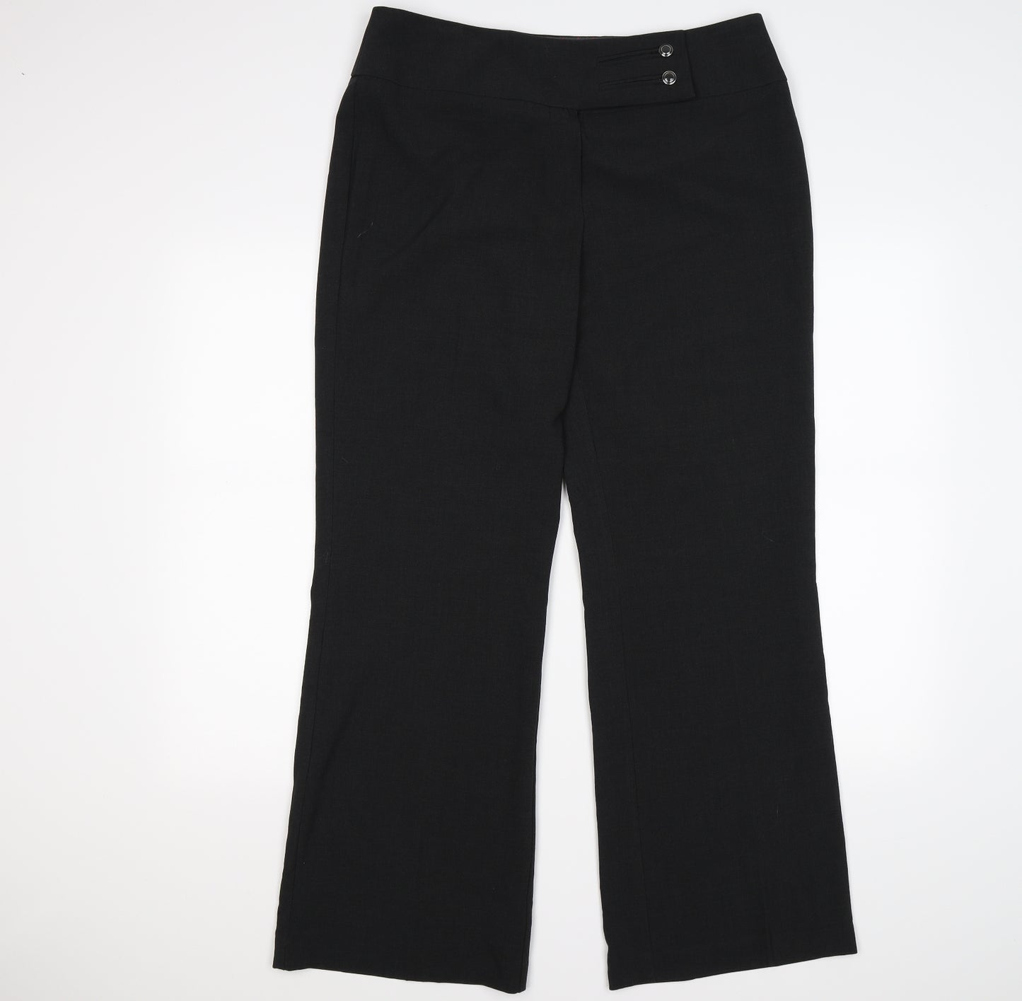 Marks and Spencer Womens Grey   Trousers  Size 14 L26 in - WORK OFFICE WEAR