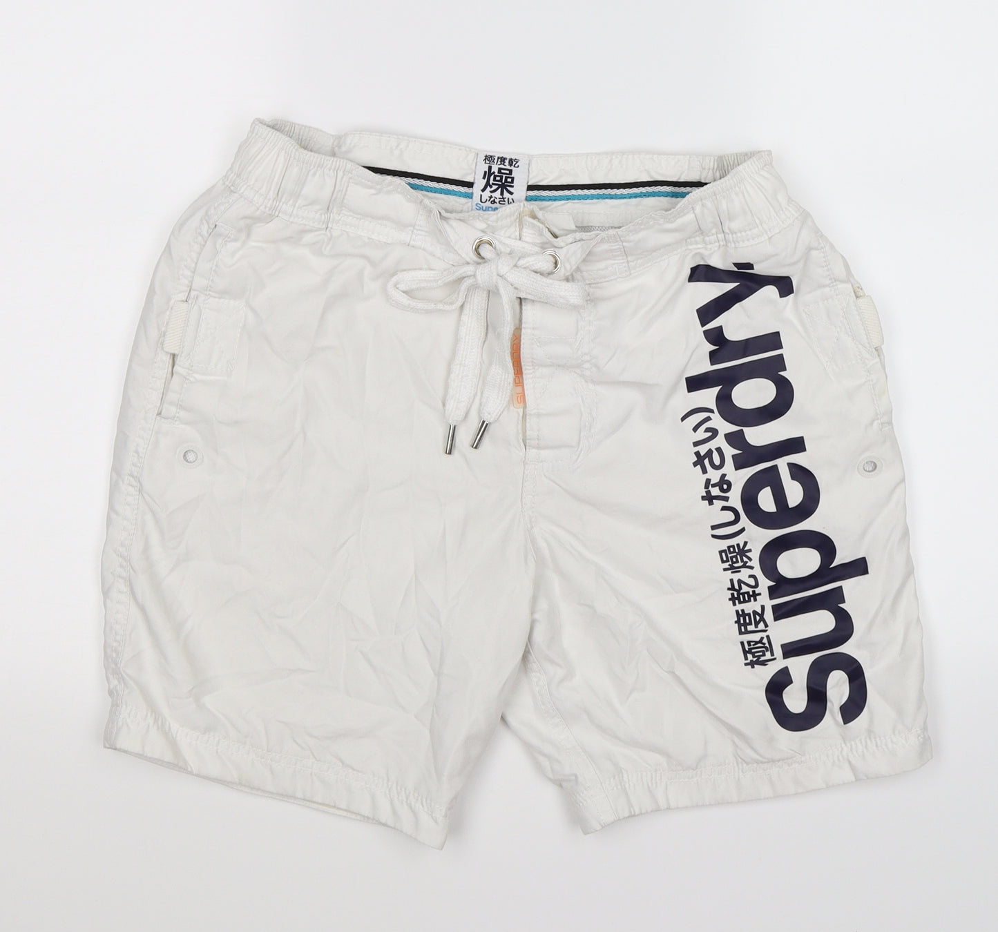 Superdry Mens White   Cargo Shorts Size M
