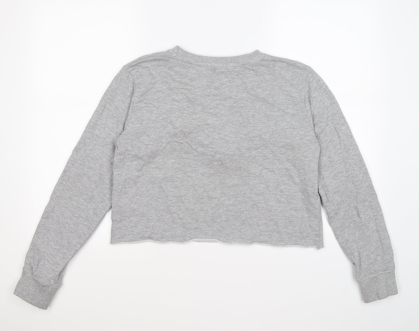 Missguided Womens Grey   Pullover Sweatshirt Size 10  - CROPPED