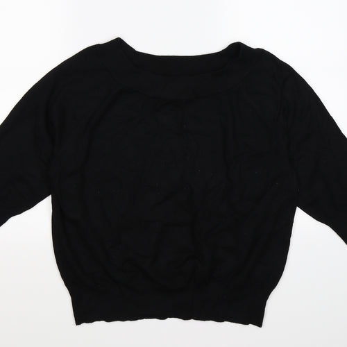 Monsoon Womens Black  Knit Pullover Jumper Size 16