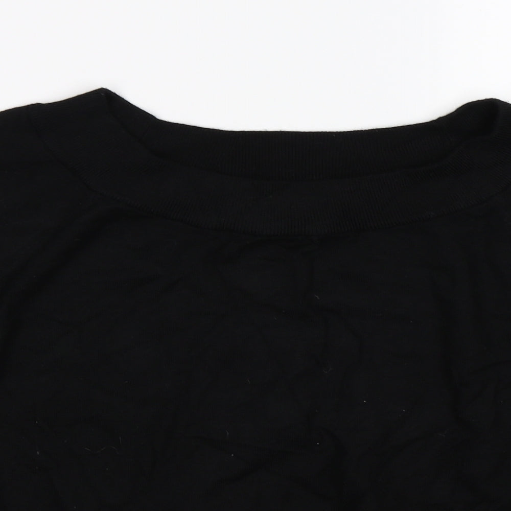 Monsoon Womens Black  Knit Pullover Jumper Size 16