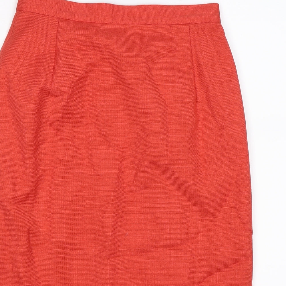 jaques vert Womens Orange  Knit Straight & Pencil Skirt Size 10