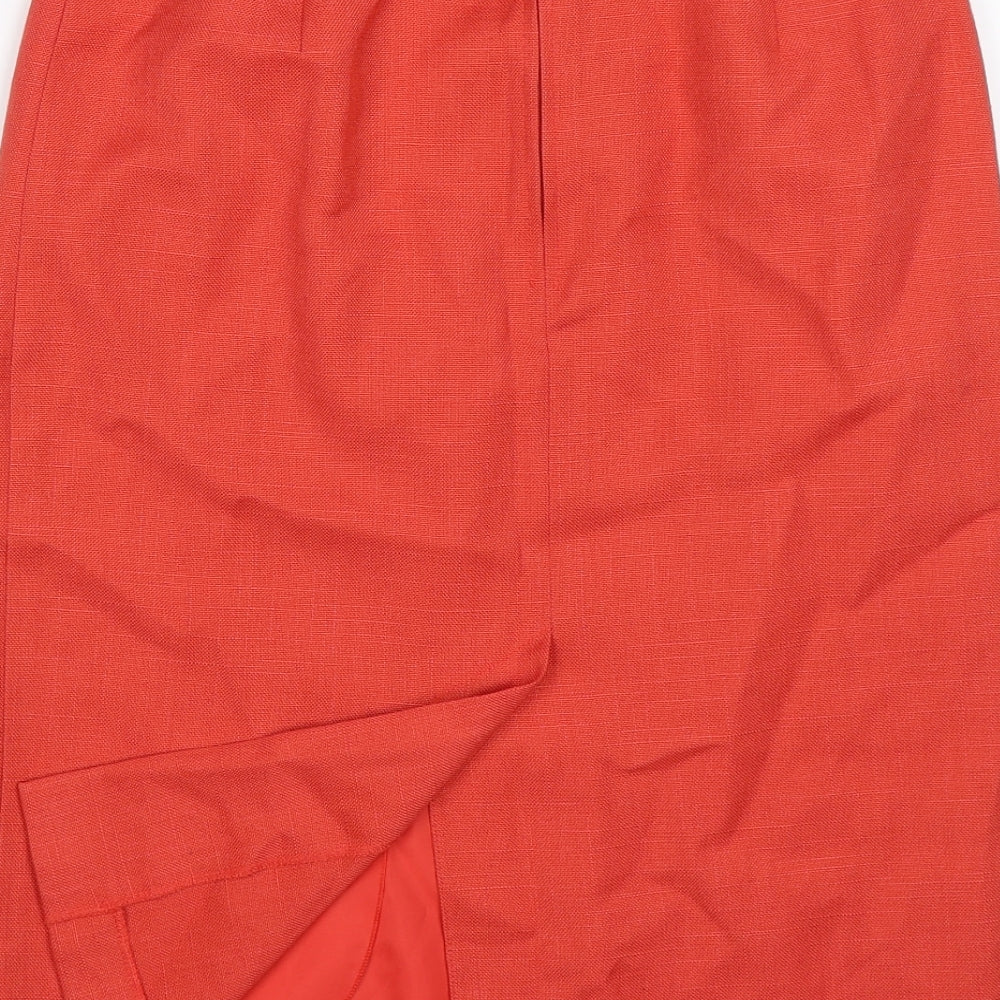jaques vert Womens Orange  Knit Straight & Pencil Skirt Size 10