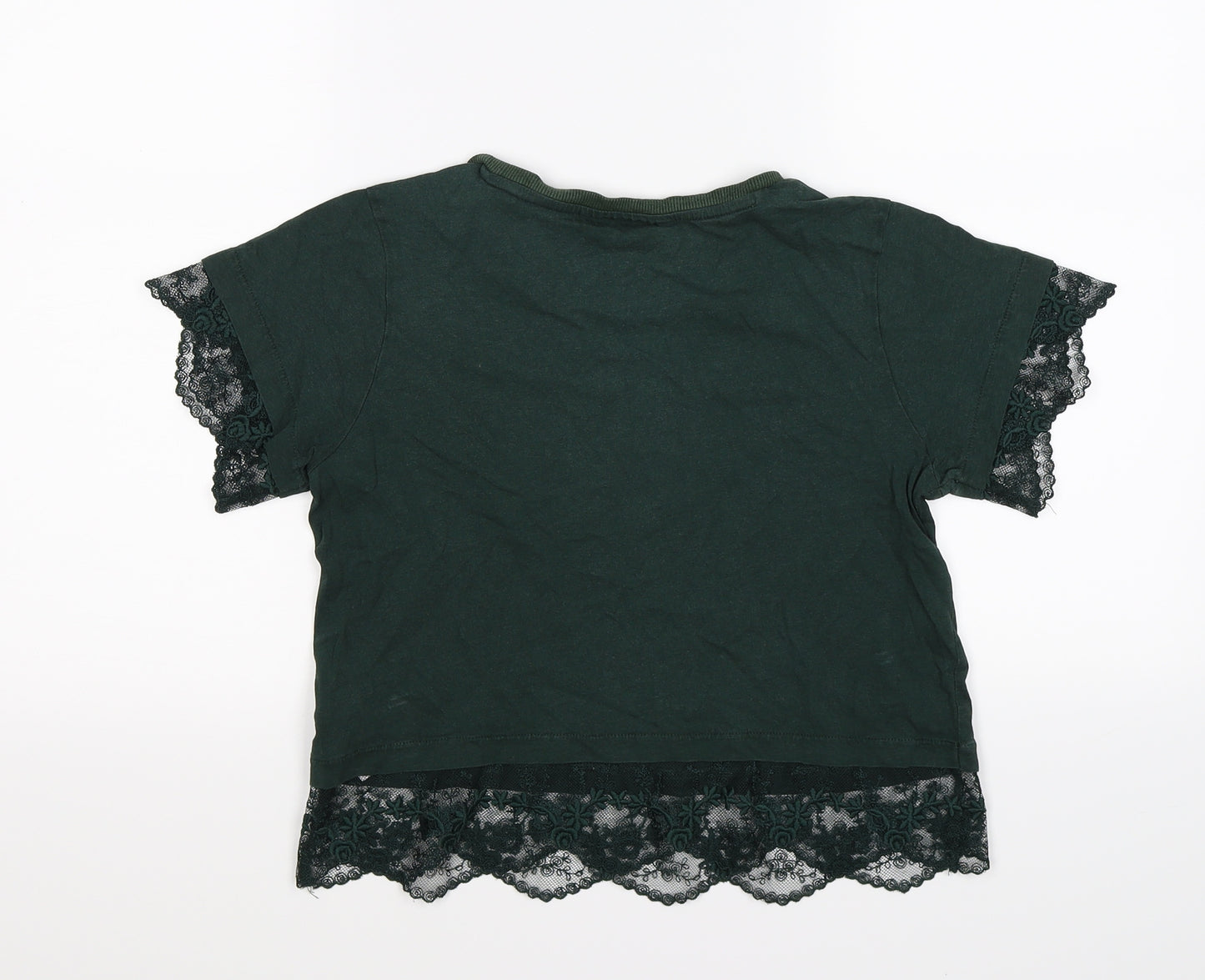 Topshop Womens Green   Basic T-Shirt Size 10
