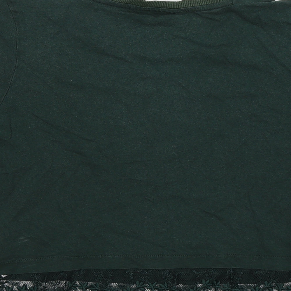 Topshop Womens Green   Basic T-Shirt Size 10