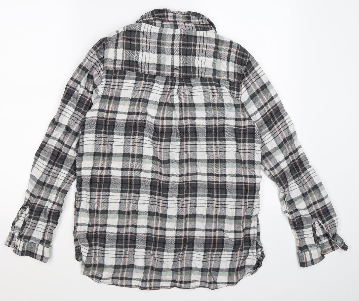 White Stuff Womens Grey Check  Basic Blouse Size 12