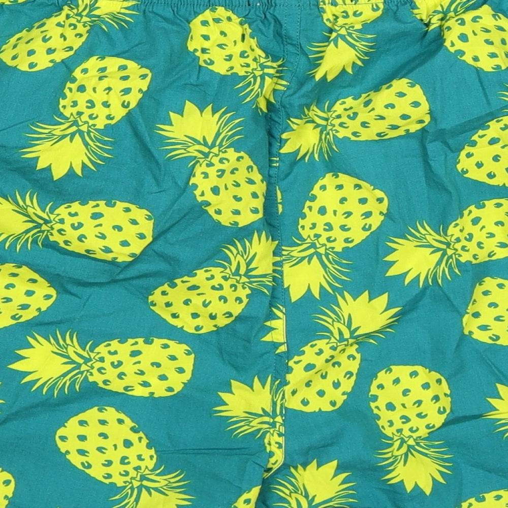 Preworn Mens Blue Floral  Sweat Shorts Size XL - PINEAPPLE
