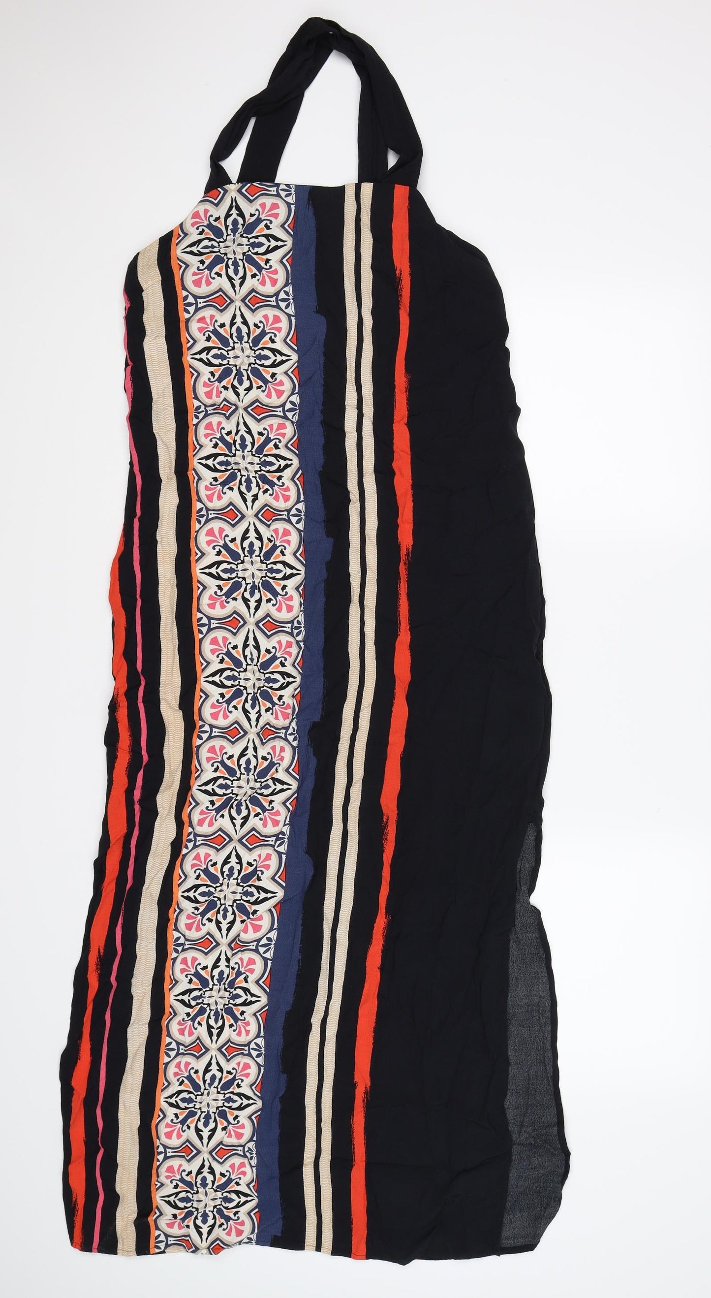 Warehouse Womens Black Floral Chiffon Maxi  Size 10  - racer back
