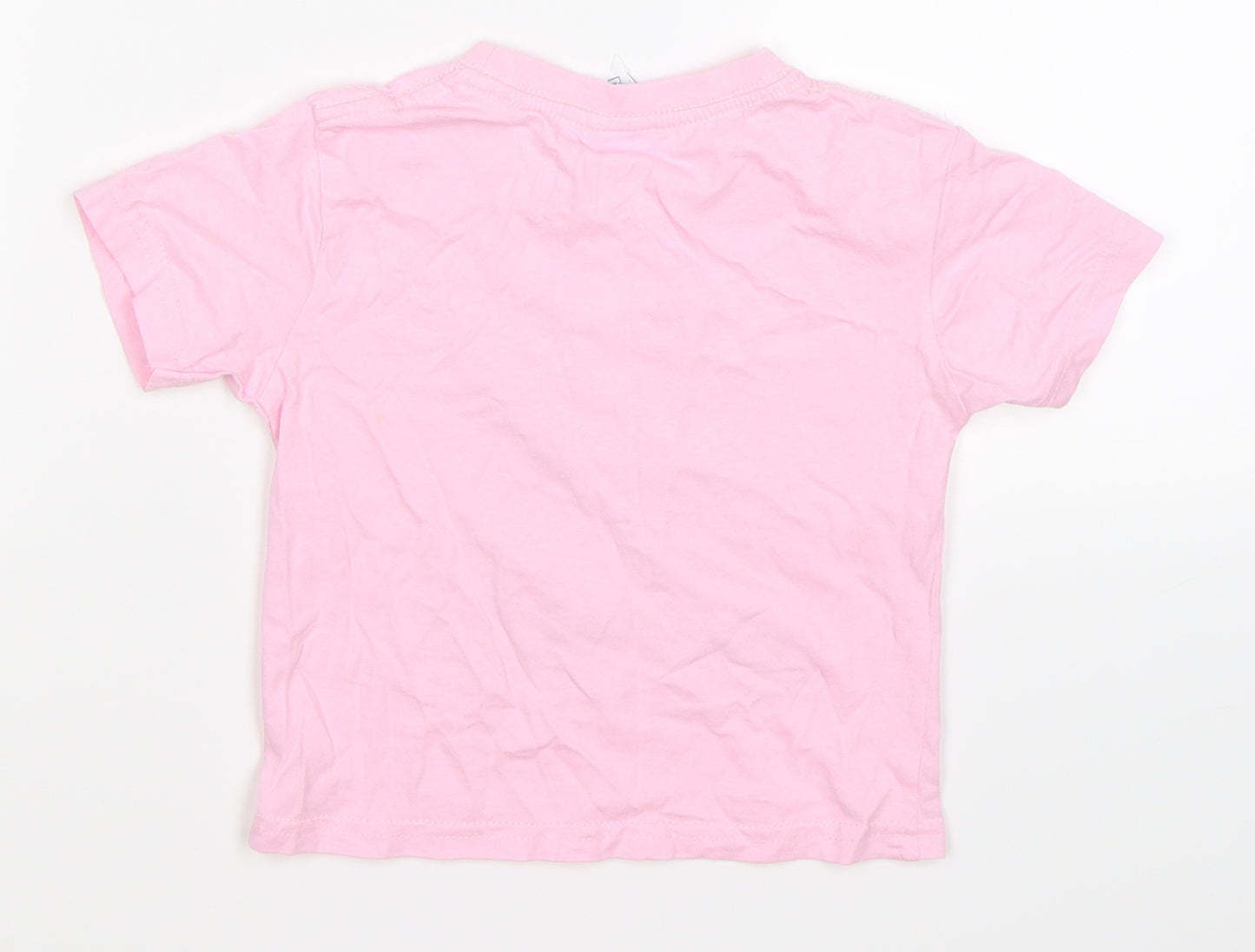 JHK Girls Pink   Basic T-Shirt Size 2 Years  - princess looks like