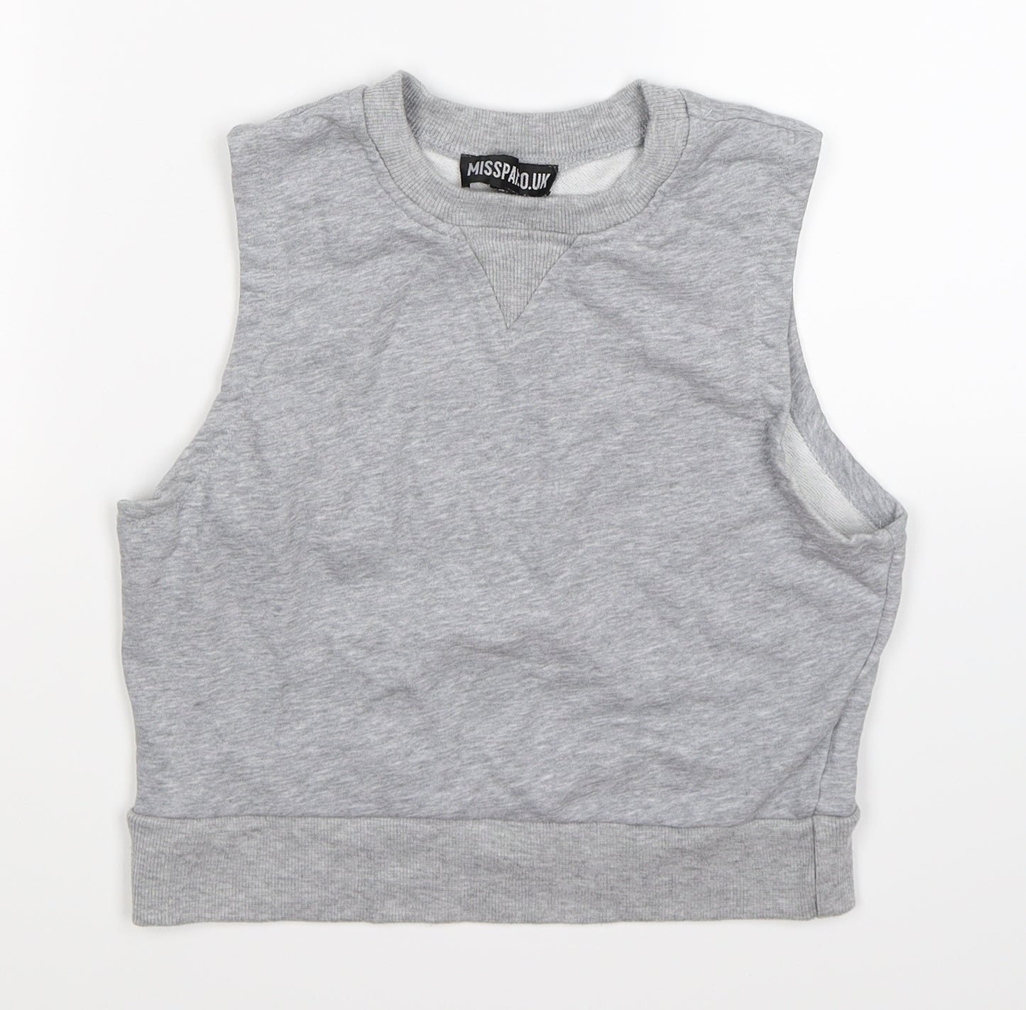 Misspap Womens Grey  Jersey Vest Jumper Size S
