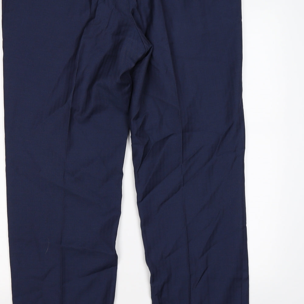 Marks and Spencer Mens Blue Striped  Tuxedo Suit Trousers Size 36