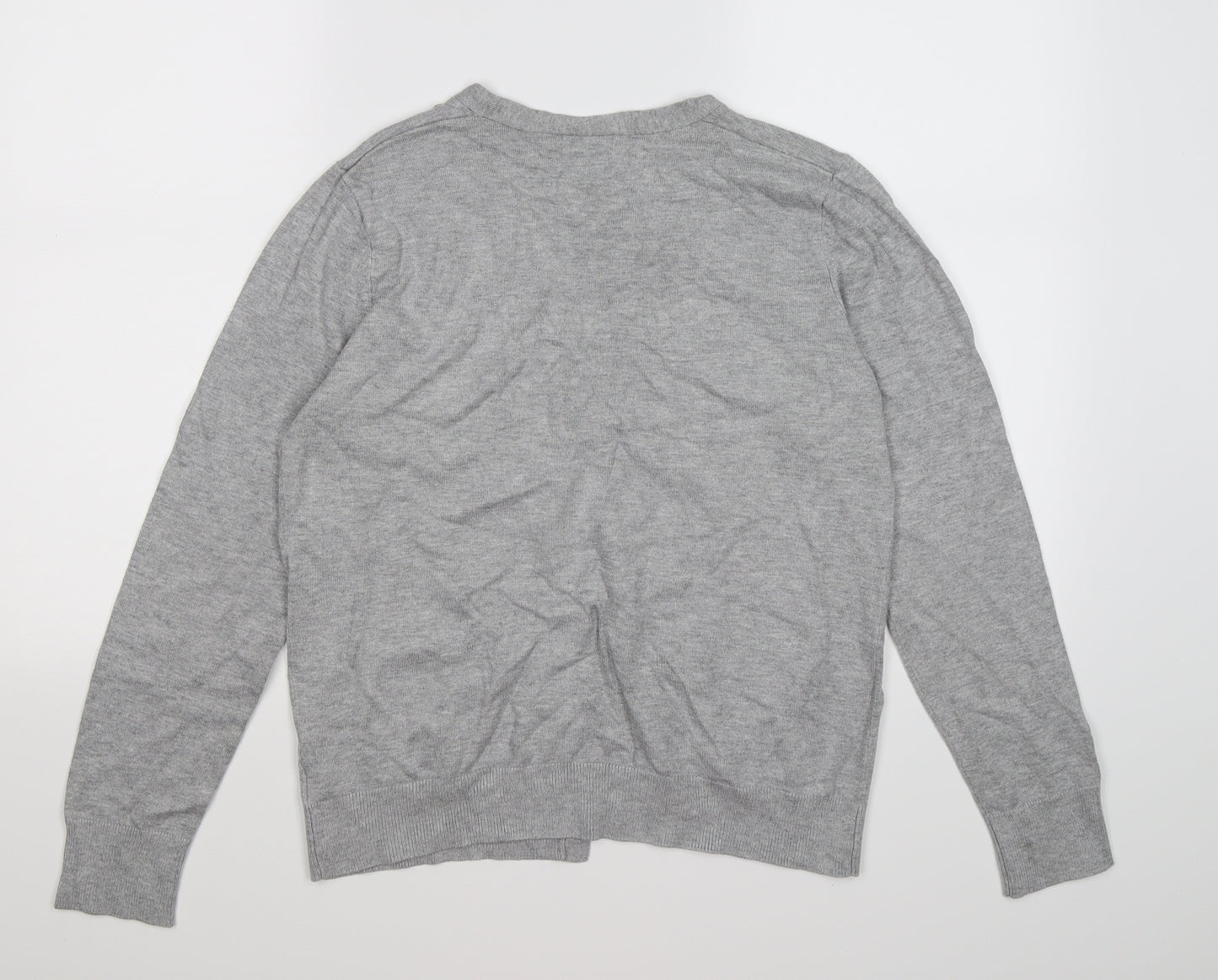 F&F Womens Grey  Knit Cardigan Jumper Size 14