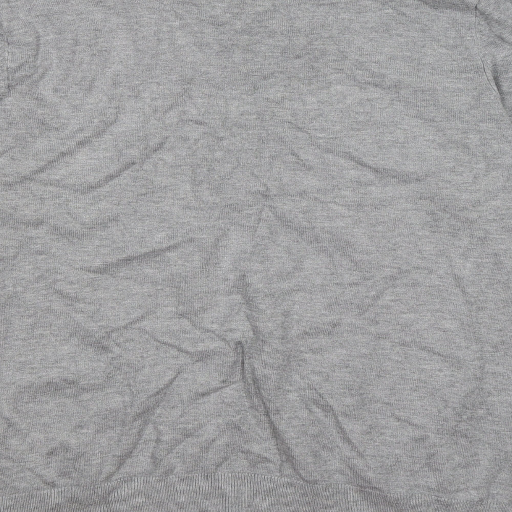 F&F Womens Grey  Knit Cardigan Jumper Size 14