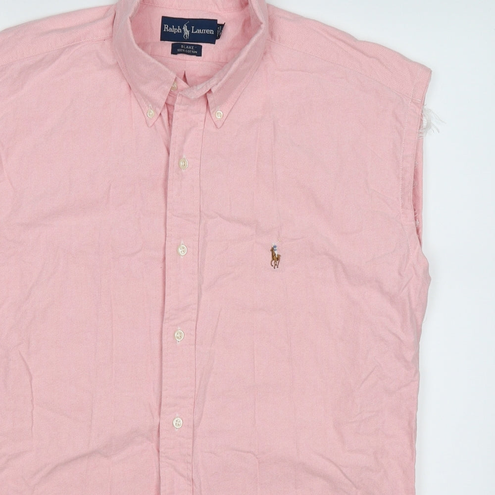 Ralph Lauren Mens Pink    Button-Up Size XL