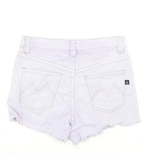 MINKPINK Womens Purple  Denim Hot Pants Shorts Size S - distressed