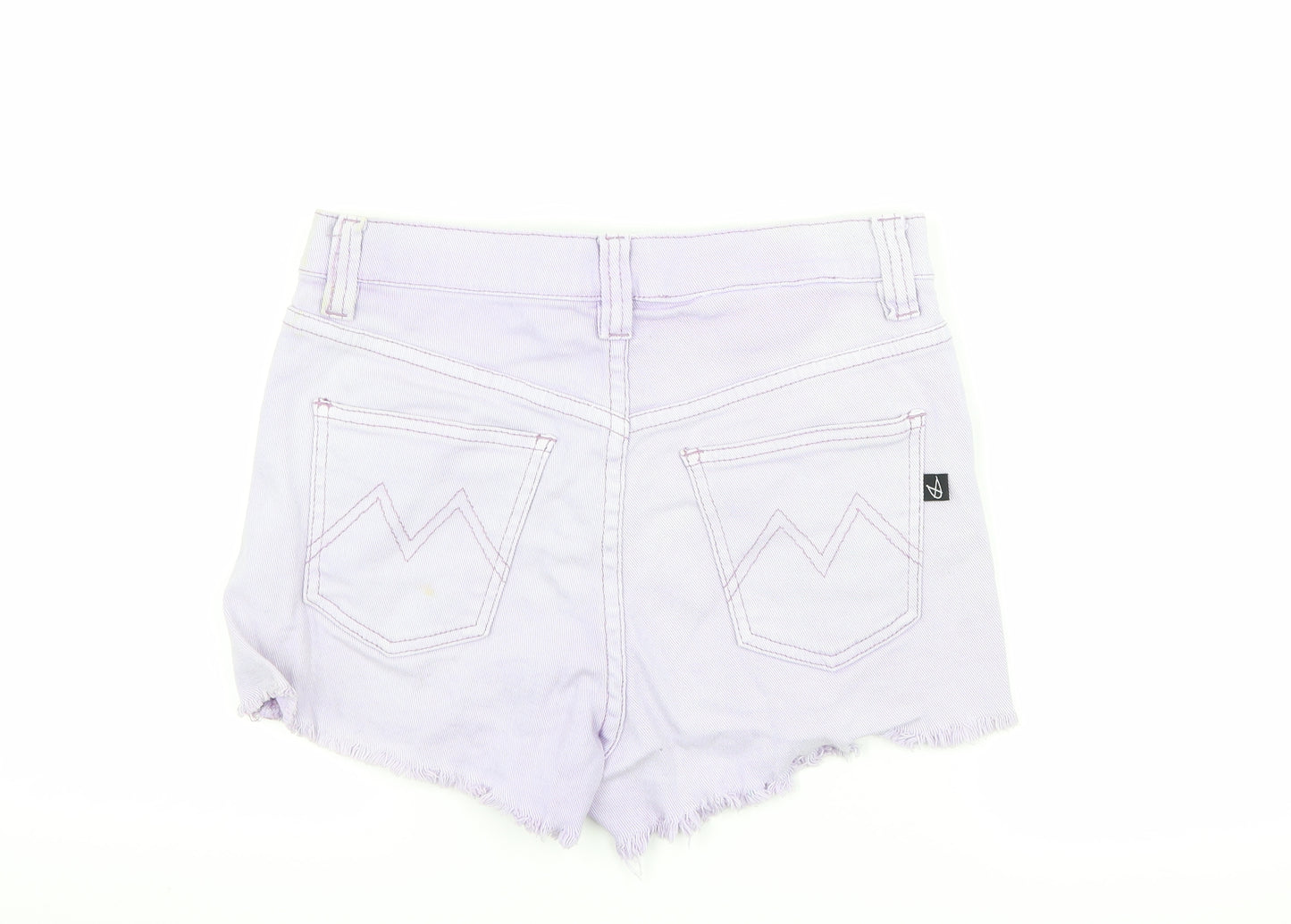 MINKPINK Womens Purple  Denim Hot Pants Shorts Size S - distressed