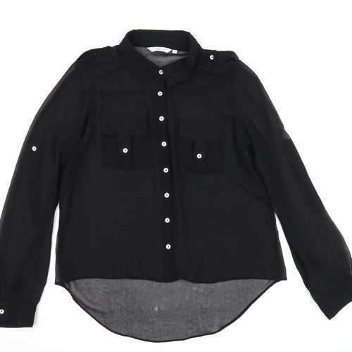 New Look Womens Black   Basic Button-Up Size 10