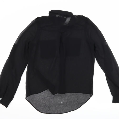 New Look Womens Black   Basic Button-Up Size 10