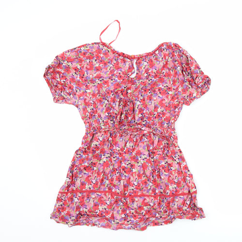 H&M Womens Pink Floral  Basic T-Shirt Size S