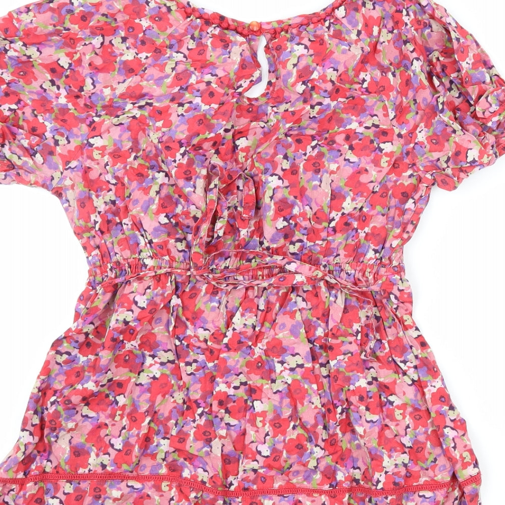 H&M Womens Pink Floral  Basic T-Shirt Size S