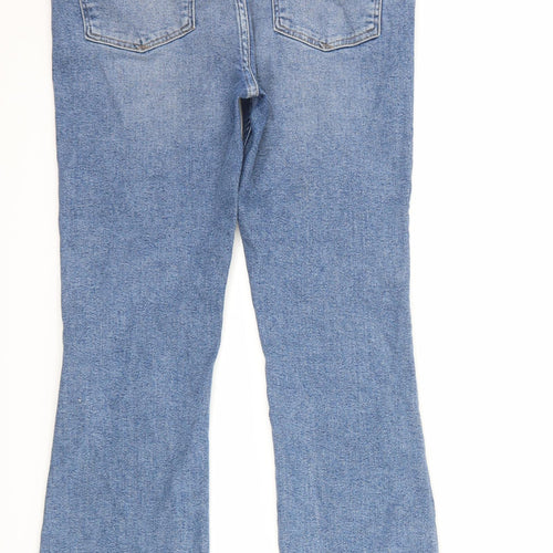 AllSaints Womens Blue  Denim Flared Jeans Size 28 L26 in
