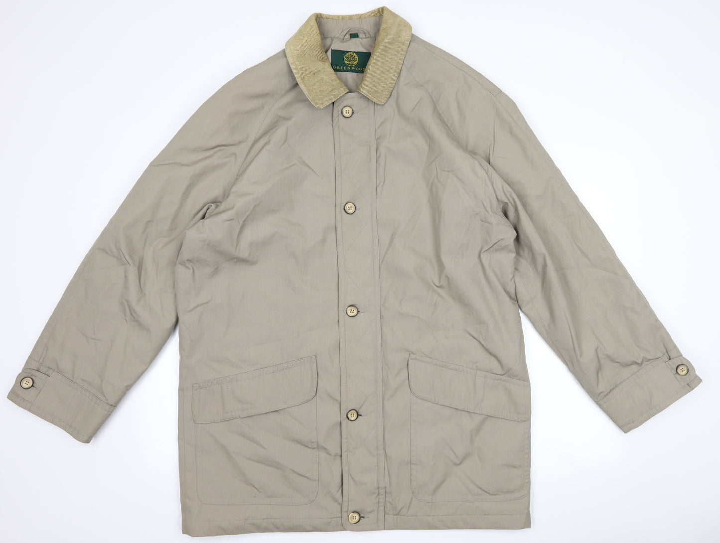Greenwoods Mens Grey   Overcoat Coat Size M