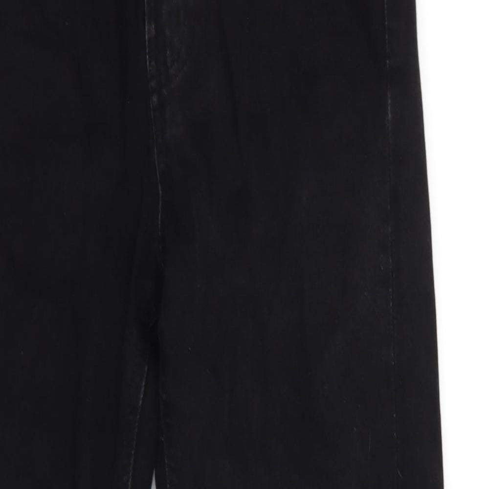 Zara Womens Black  Denim Straight Jeans Size 8 L27 in