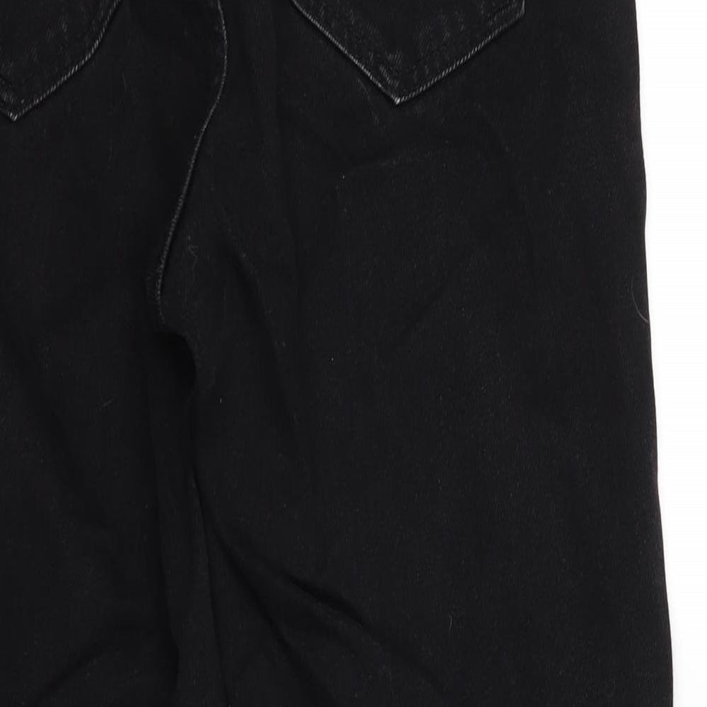 Zara Womens Black  Denim Straight Jeans Size 8 L27 in