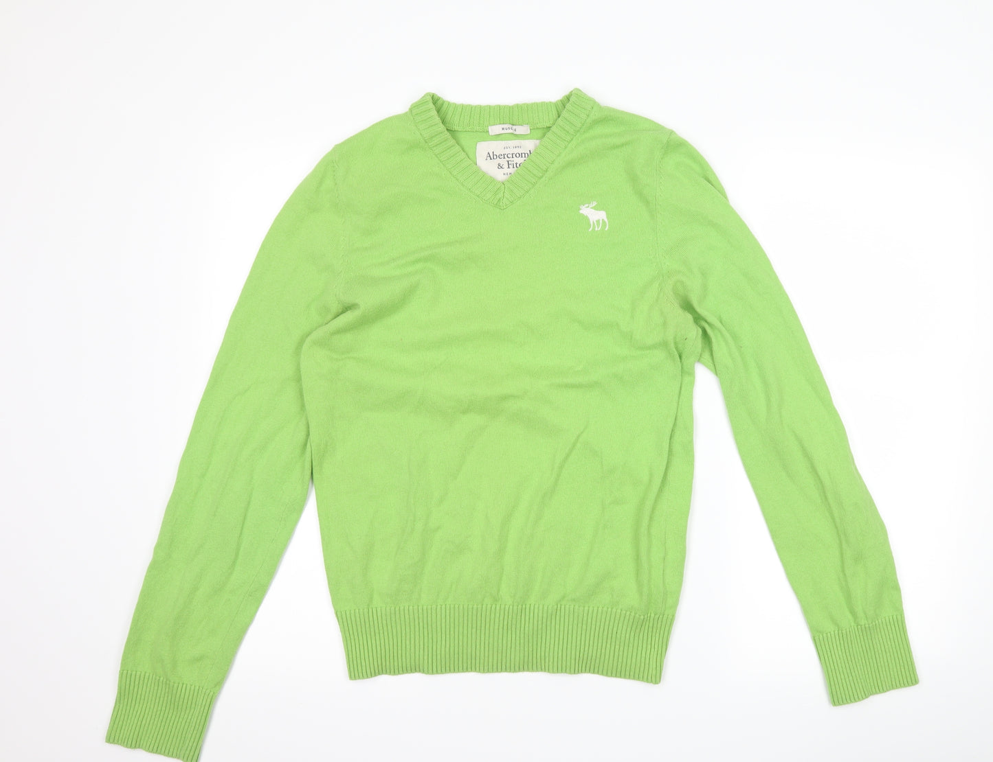 Abercrombie & Fitch Mens Green   Pullover Jumper Size L  - Muscle Fit