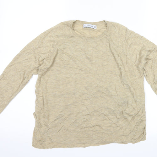 Zara Womens Brown   Pullover Jumper Size S