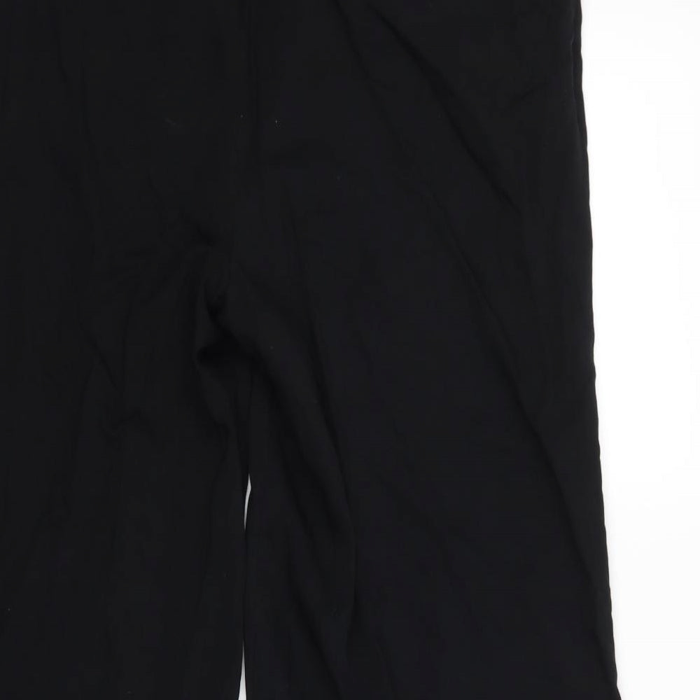 Oasis Womens Black   Cropped Trousers Size 12 L25 in