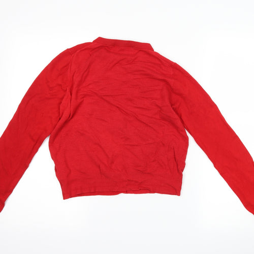 Marks and Spencer Womens Red   Cardigan Jumper Size 10