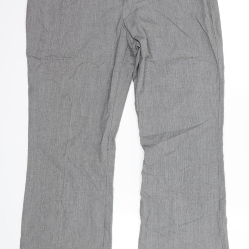 Per Una Womens Grey Geometric  Trousers  Size 10 L27 in