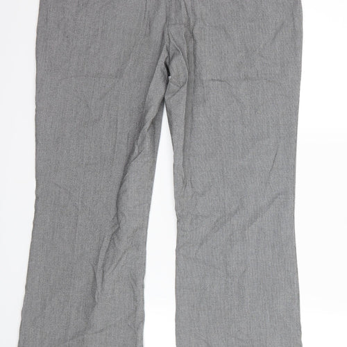 Per Una Womens Grey Geometric  Trousers  Size 10 L27 in