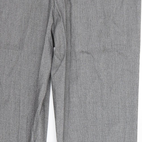 Per Una Womens Grey Geometric  Trousers  Size 10 L27 in