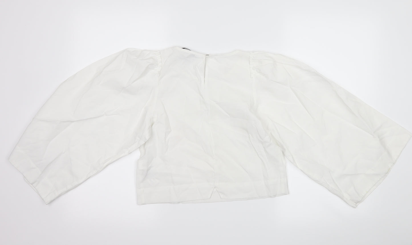 Zara Womens White   Basic T-Shirt Size XS
