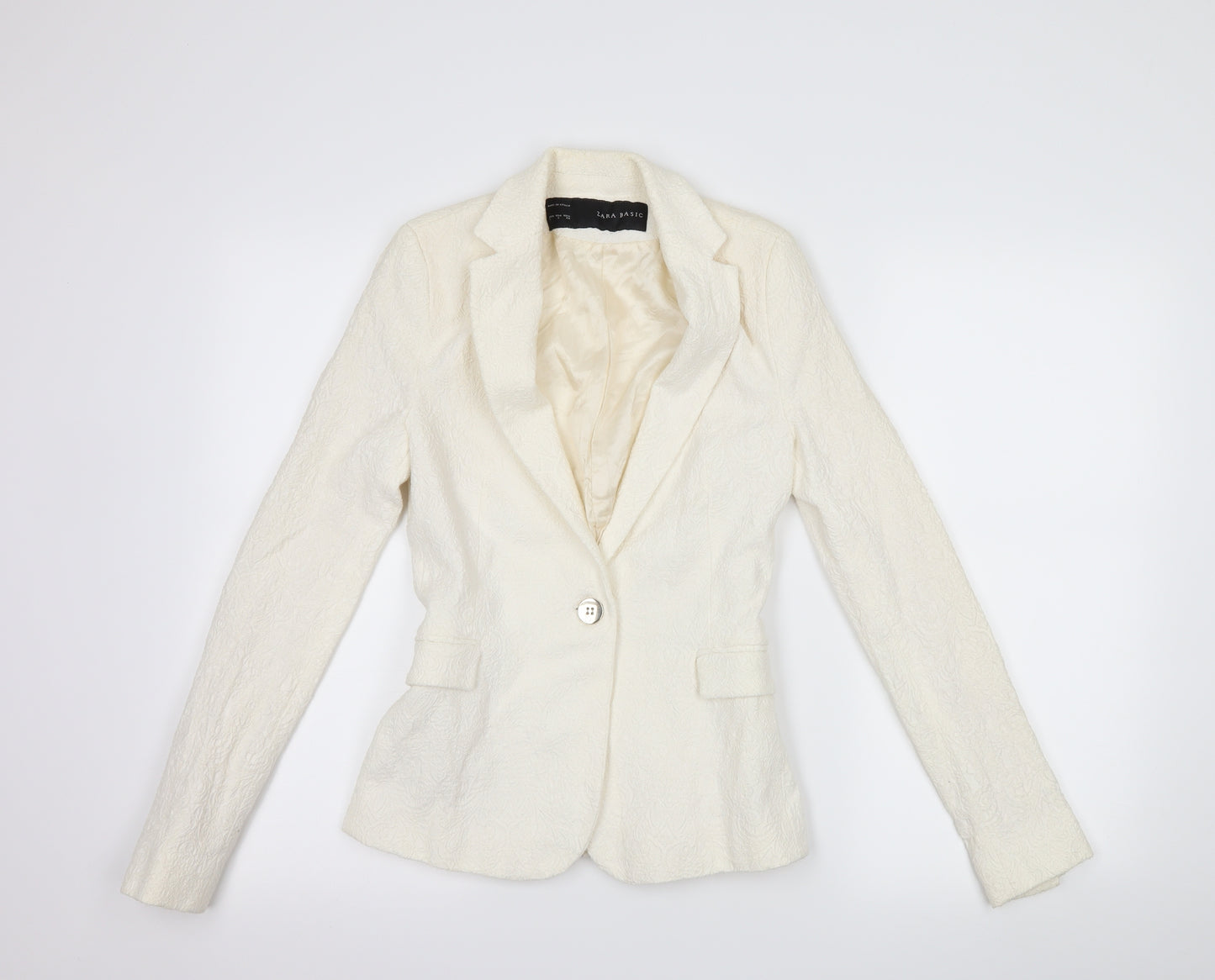 Zara Womens Ivory   Jacket Suit Jacket Size S