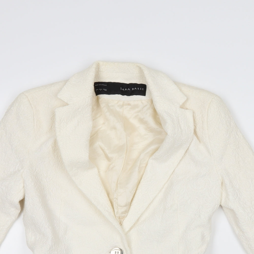 Zara Womens Ivory   Jacket Suit Jacket Size S