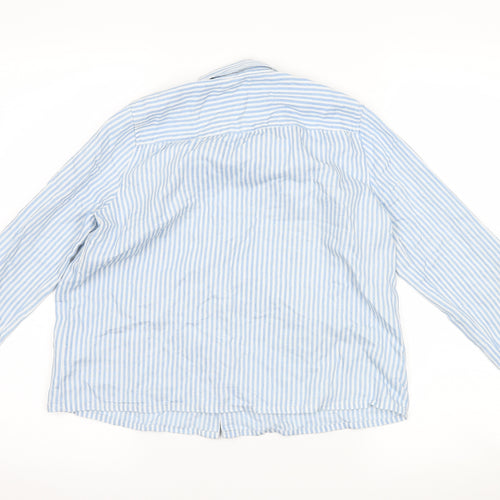 Only Womens Blue Striped  Basic Button-Up Size 6