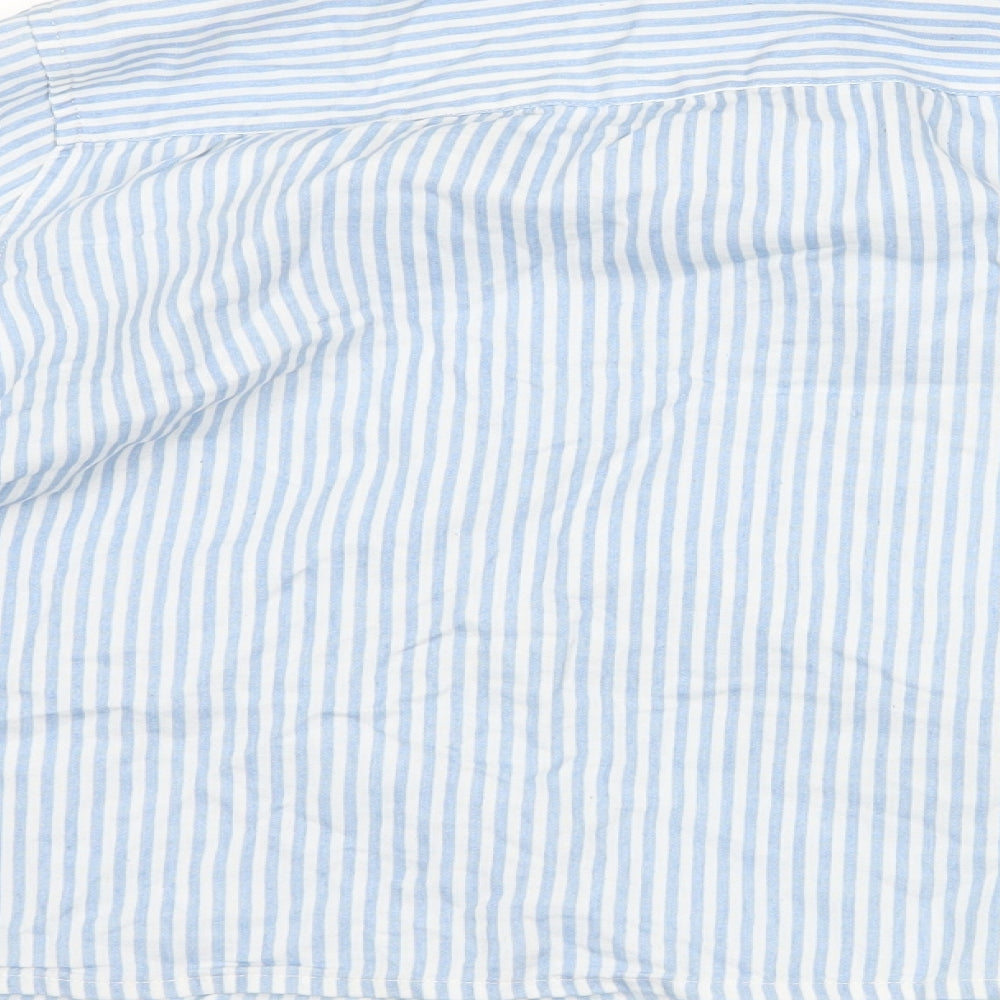 Only Womens Blue Striped  Basic Button-Up Size 6