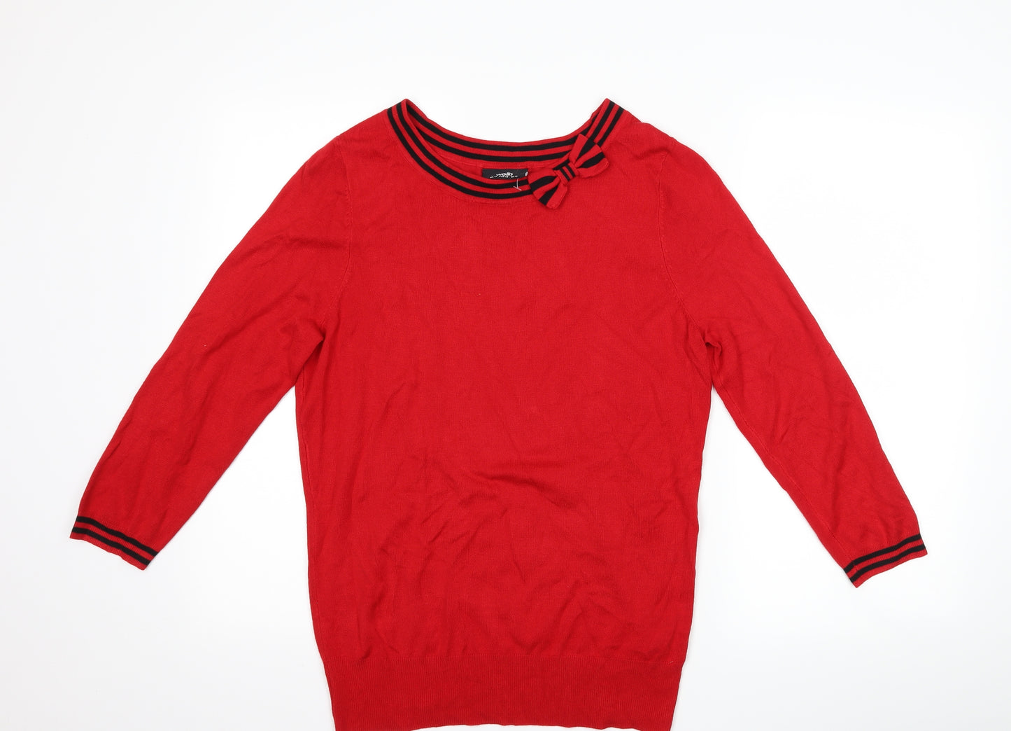 Wallis Womens Red   Pullover Jumper Size 14
